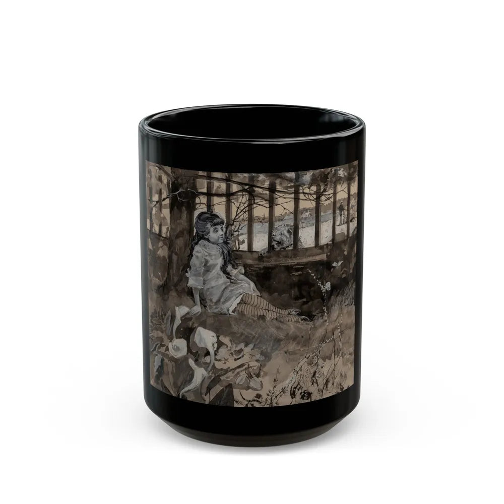 A New Acquaintance, St. Nicholas magazine interior illustration - Black Coffee Mug-15oz-Go Mug Yourself