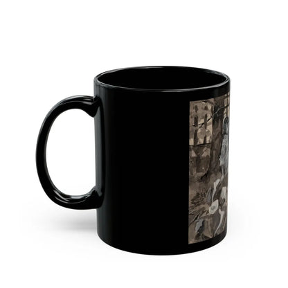 A New Acquaintance, St. Nicholas magazine interior illustration - Black Coffee Mug-Go Mug Yourself