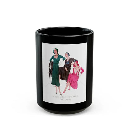 A New Mode From Paris, McCall's Magazine, 1930 - Black Coffee Mug 15oz - Go Mug Yourself