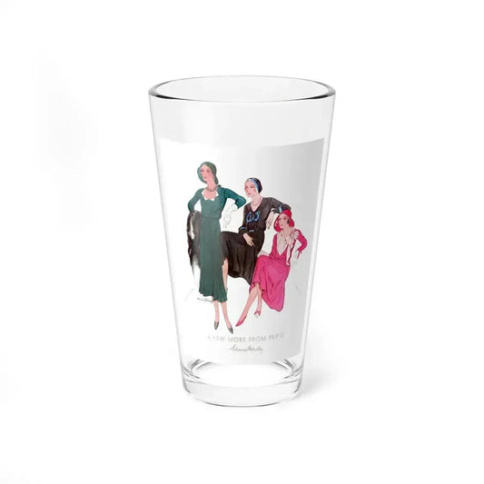 A New Mode From Paris, McCall's Magazine, 1930 (Magazine Illustration) Pint Glass 16oz 16oz - Go Mug Yourself
