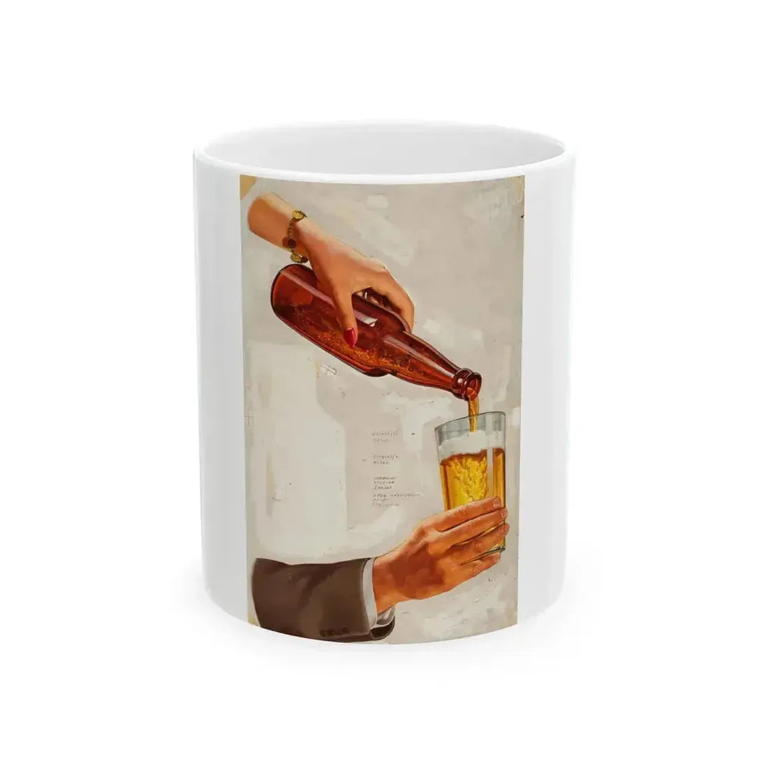 A Nice Cold One, beer advertisement, 1946 - White Coffee Mug 11oz - Go Mug Yourself