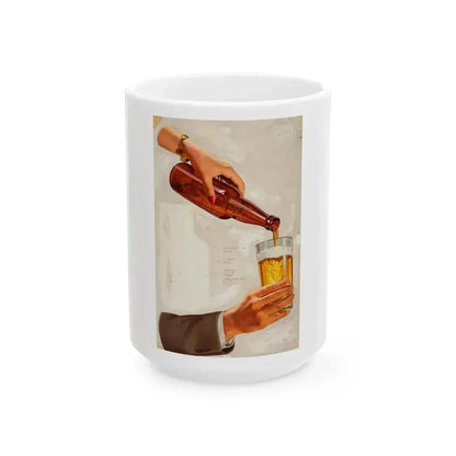 A Nice Cold One, beer advertisement, 1946 - White Coffee Mug 15oz - Go Mug Yourself