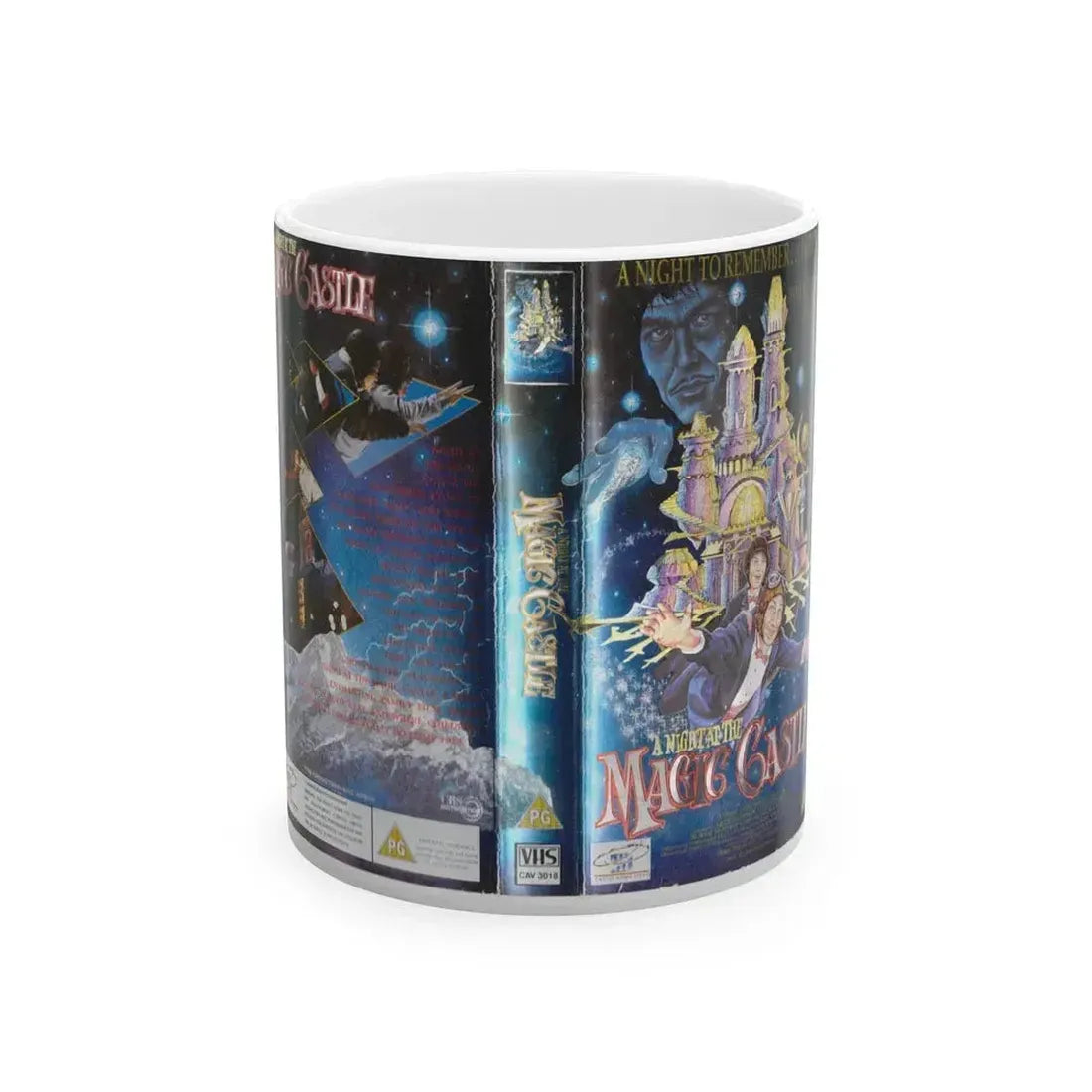 A NIGHT AT THE MAGIC CASTLE (VHS COVER) - White Coffee Mug 11oz - Go Mug Yourself