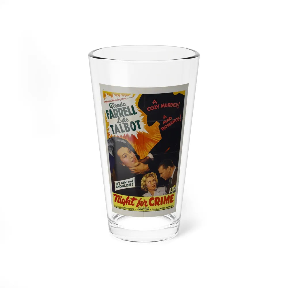 A NIGHT FOR CRIME 1943 Movie Poster - Pint Glass 16oz-16oz-Go Mug Yourself