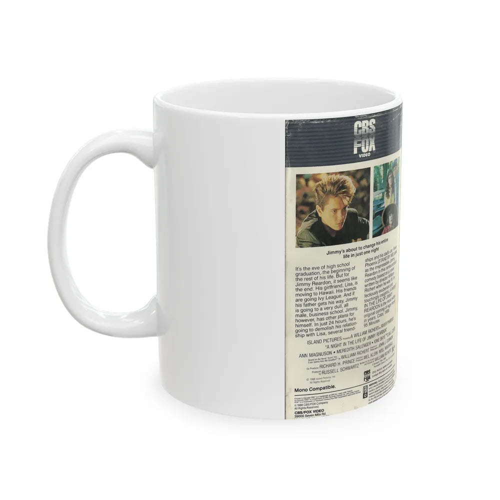 A NIGHT IN THE LIFE OF JIMMY REARDON (VHS COVER) - White Coffee Mug-Go Mug Yourself