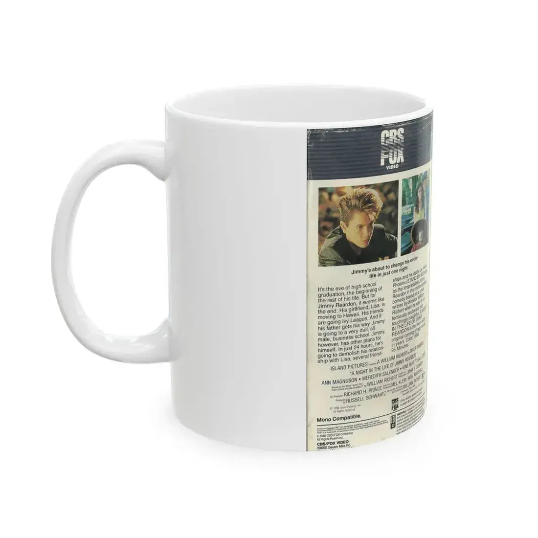 A NIGHT IN THE LIFE OF JIMMY REARDON (VHS COVER) - White Coffee Mug - Go Mug Yourself
