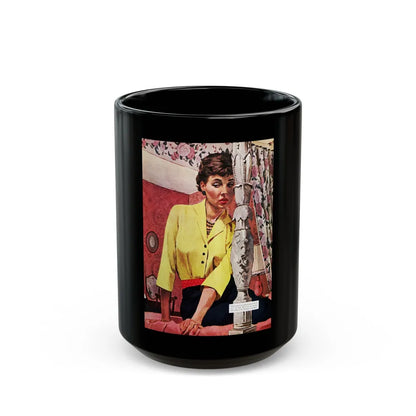 A Night To Quarrel, Saturday Evening Post, November 8, 1958 - Black Coffee Mug-15oz-Go Mug Yourself