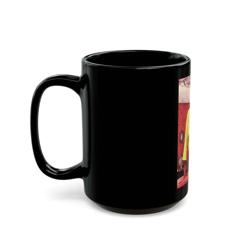 A Night To Quarrel, Saturday Evening Post, November 8, 1958 - Black Coffee Mug-Go Mug Yourself