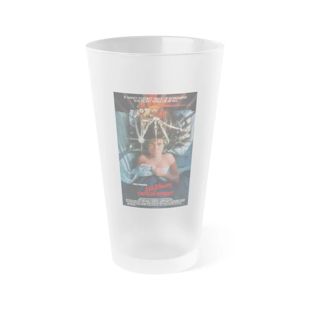 A NIGHTMARE ON ELM STREET 1984 Movie Poster - Frosted Pint Glass 16oz-16oz-Frosted-Go Mug Yourself