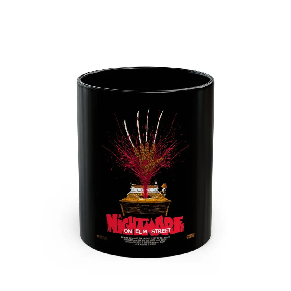 A NIGHTMARE ON ELM STREET (2) 1984 Movie Poster - Black Coffee Mug-11oz-Go Mug Yourself