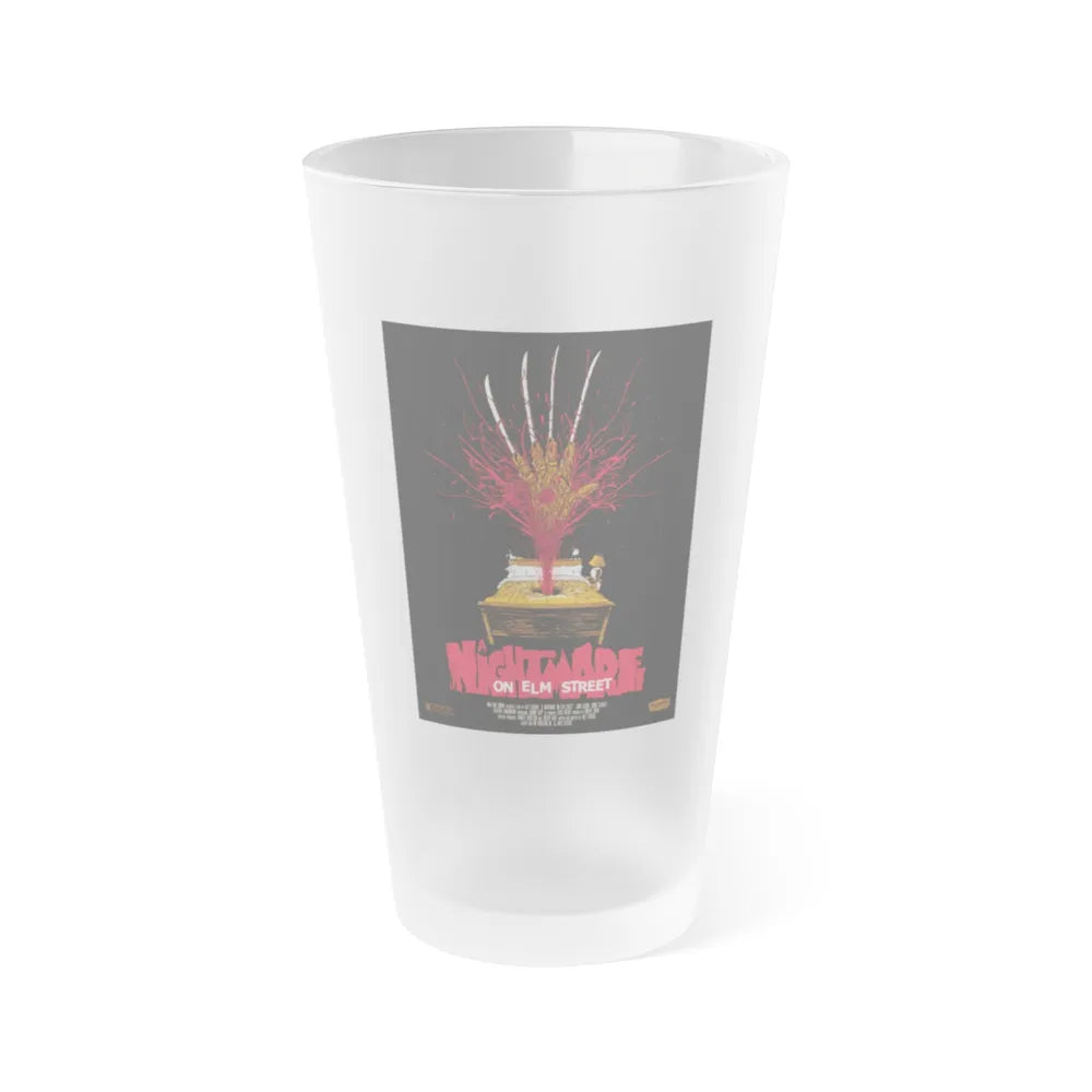 A NIGHTMARE ON ELM STREET (2) 1984 Movie Poster - Frosted Pint Glass 16oz-16oz-Frosted-Go Mug Yourself