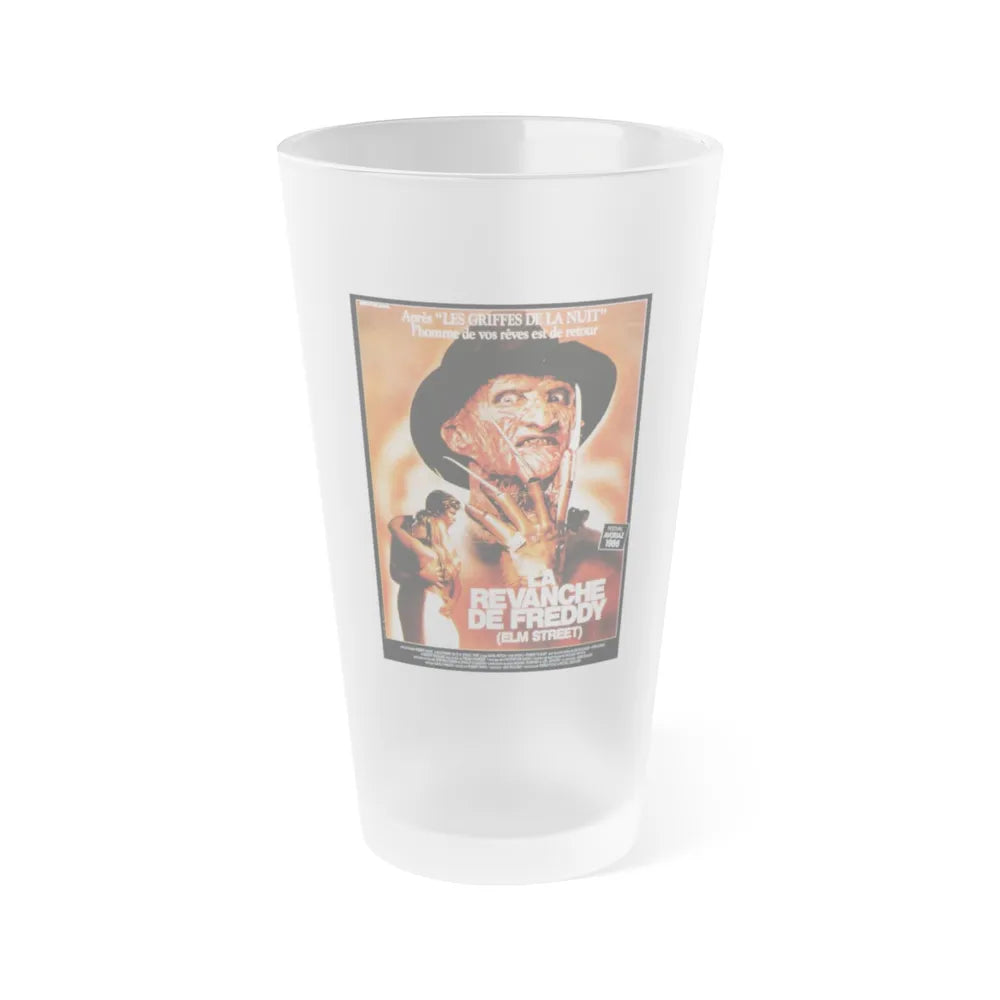 A NIGHTMARE ON ELM STREET 2 FREDDYS REVENGE (FRENCH) 1985 Movie Poster - Frosted Pint Glass 16oz-Go Mug Yourself