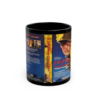 A NIGHTMARE ON ELM STREET 2 FREDDYS REVENGE MEDIA (VHS COVER) - Black Coffee Mug 11oz - Go Mug Yourself
