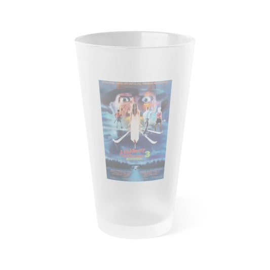 A NIGHTMARE ON ELM STREET 3 DREAM WARRIORS 1987 Movie Poster - Frosted Pint Glass 16oz-16oz-Frosted-Go Mug Yourself