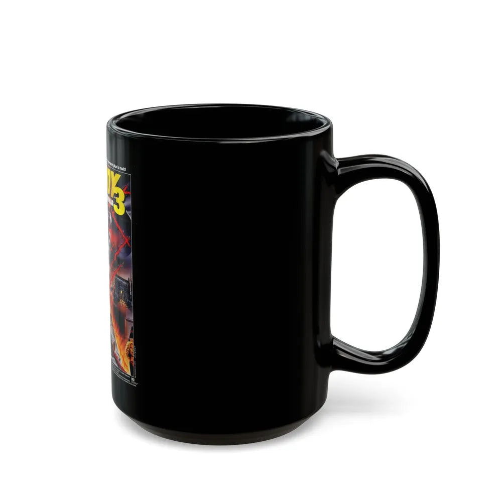 A NIGHTMARE ON ELM STREET 3 - DREAM WARRIORS (FRENCH) 1987 Movie Poster - Black Coffee Mug-Go Mug Yourself