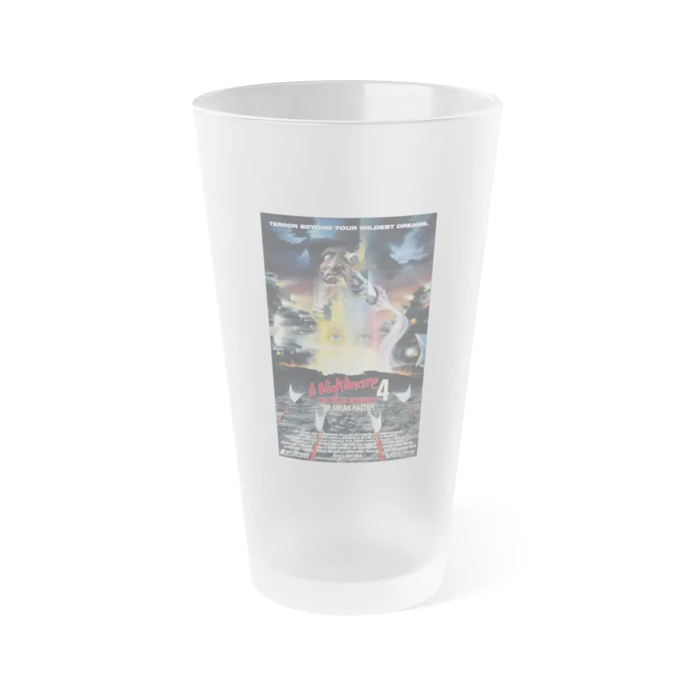 A NIGHTMARE ON ELM STREET 4 THE DREAM MASTER 1988 Movie Poster - Frosted Pint Glass 16oz-16oz-Frosted-Go Mug Yourself