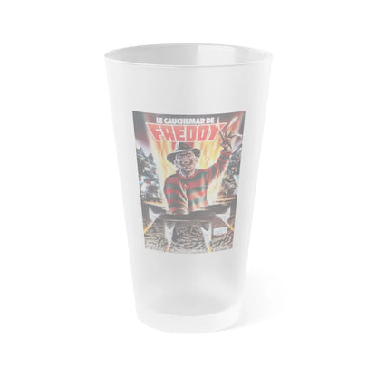 A NIGHTMARE ON ELM STREET 4 THE DREAM MASTER (FRENCH) 1988 Movie Poster - Frosted Pint Glass 16oz-16oz-Frosted-Go Mug Yourself