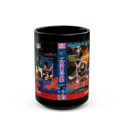 A NIGHTMARE ON ELM STREET 5 JAPAN (VHS COVER) - Black Coffee Mug 15oz - Go Mug Yourself