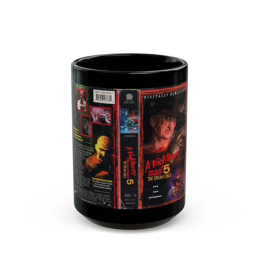 A NIGHTMARE ON ELM STREET 5 THE DREAM CHILD (VHS COVER) - Black Coffee Mug-15oz-Go Mug Yourself