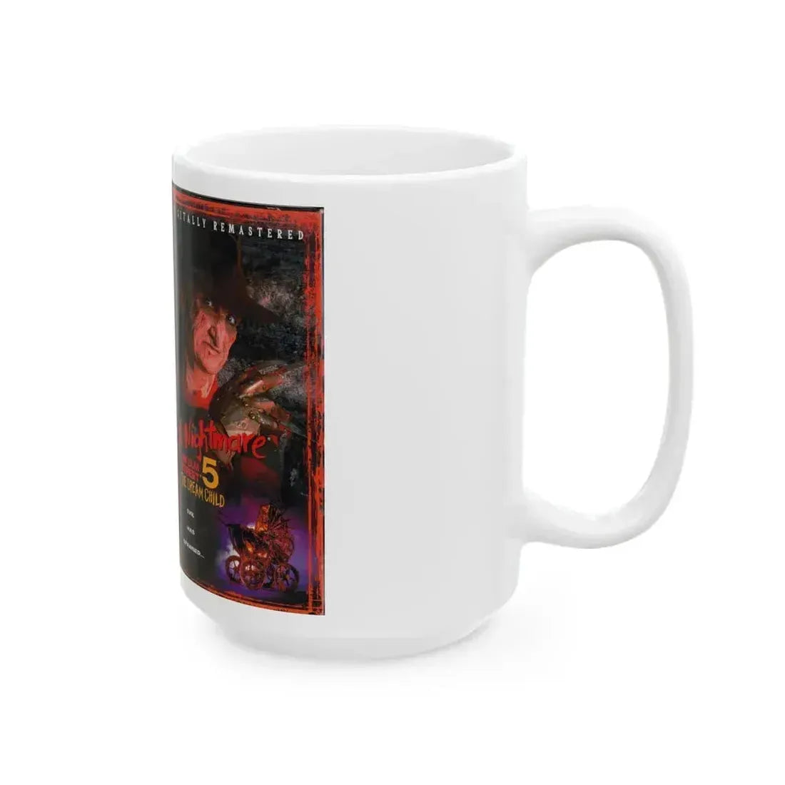 A NIGHTMARE ON ELM STREET 5 THE DREAM CHILD (VHS COVER) - White Coffee Mug - Go Mug Yourself