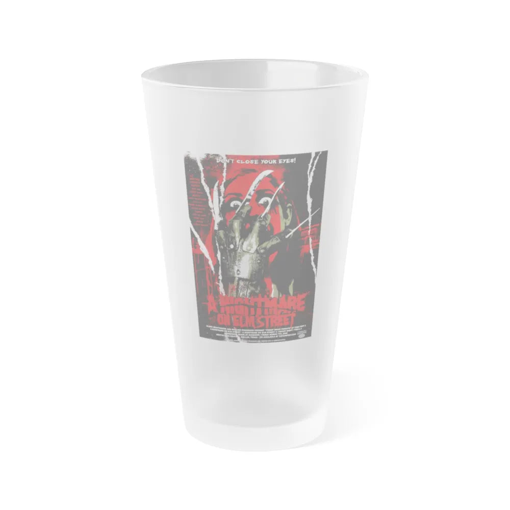 A NIGHTMARE ON ELM STREET (ALAMO) 1984 Movie Poster - Frosted Pint Glass 16oz-16oz-Frosted-Go Mug Yourself