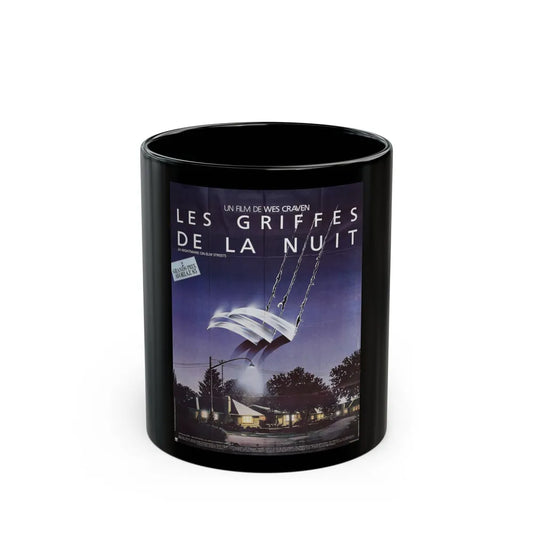 A NIGHTMARE ON ELM STREET (FRENCH) 1984 Movie Poster - Black Coffee Mug-11oz-Go Mug Yourself