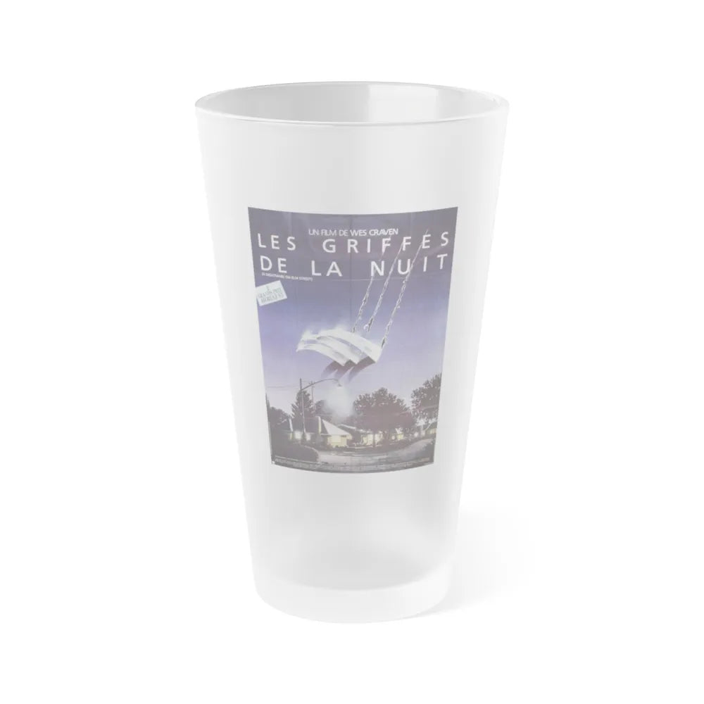 A NIGHTMARE ON ELM STREET (FRENCH) 1984 Movie Poster - Frosted Pint Glass 16oz-16oz-Frosted-Go Mug Yourself