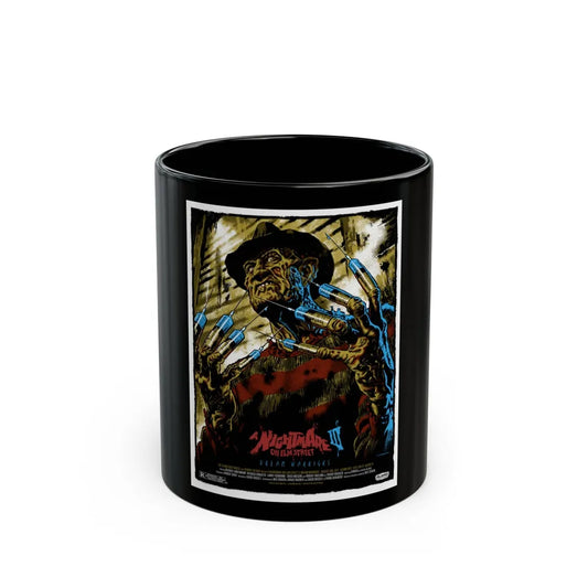 A NIGHTMARE ON ELM STREET III (ALAMO) 1987 Movie Poster - Black Coffee Mug-11oz-Go Mug Yourself