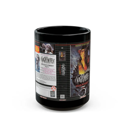 A NIGHTMARE ON ELM STREET PART 5 (VHS COVER) - Black Coffee Mug-15oz-Go Mug Yourself