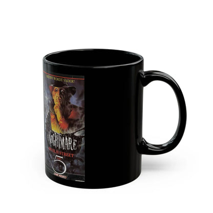 A NIGHTMARE ON ELM STREET PART 5 (VHS COVER) - Black Coffee Mug-Go Mug Yourself