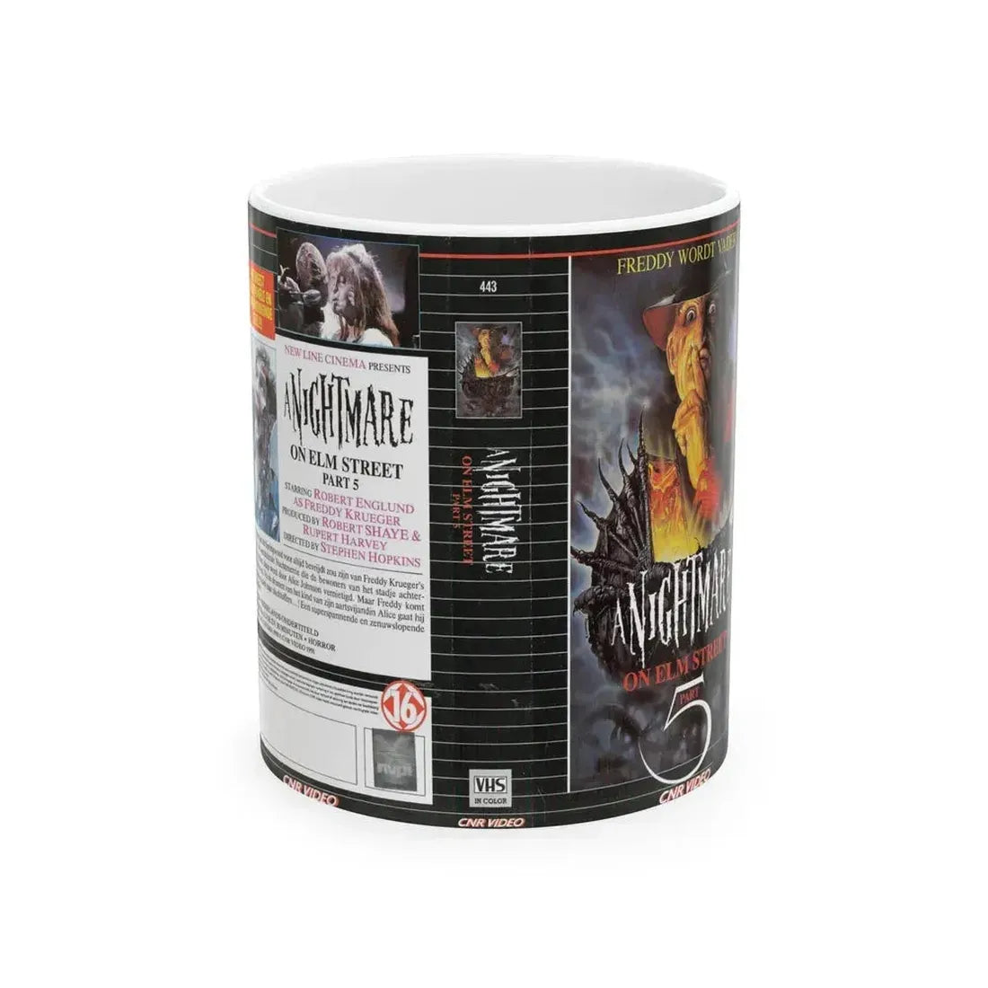 A NIGHTMARE ON ELM STREET PART 5 (VHS COVER) - White Coffee Mug 11oz - Go Mug Yourself
