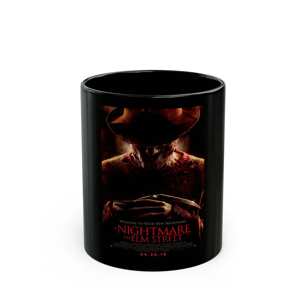 A NIGHTMARE ON ELM STREET (REMAKE) 1984 Movie Poster - Black Coffee Mug-11oz-Go Mug Yourself