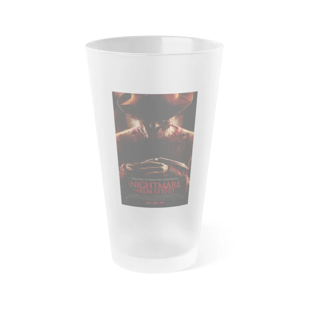 A NIGHTMARE ON ELM STREET (REMAKE) 1984 Movie Poster - Frosted Pint Glass 16oz-16oz-Frosted-Go Mug Yourself