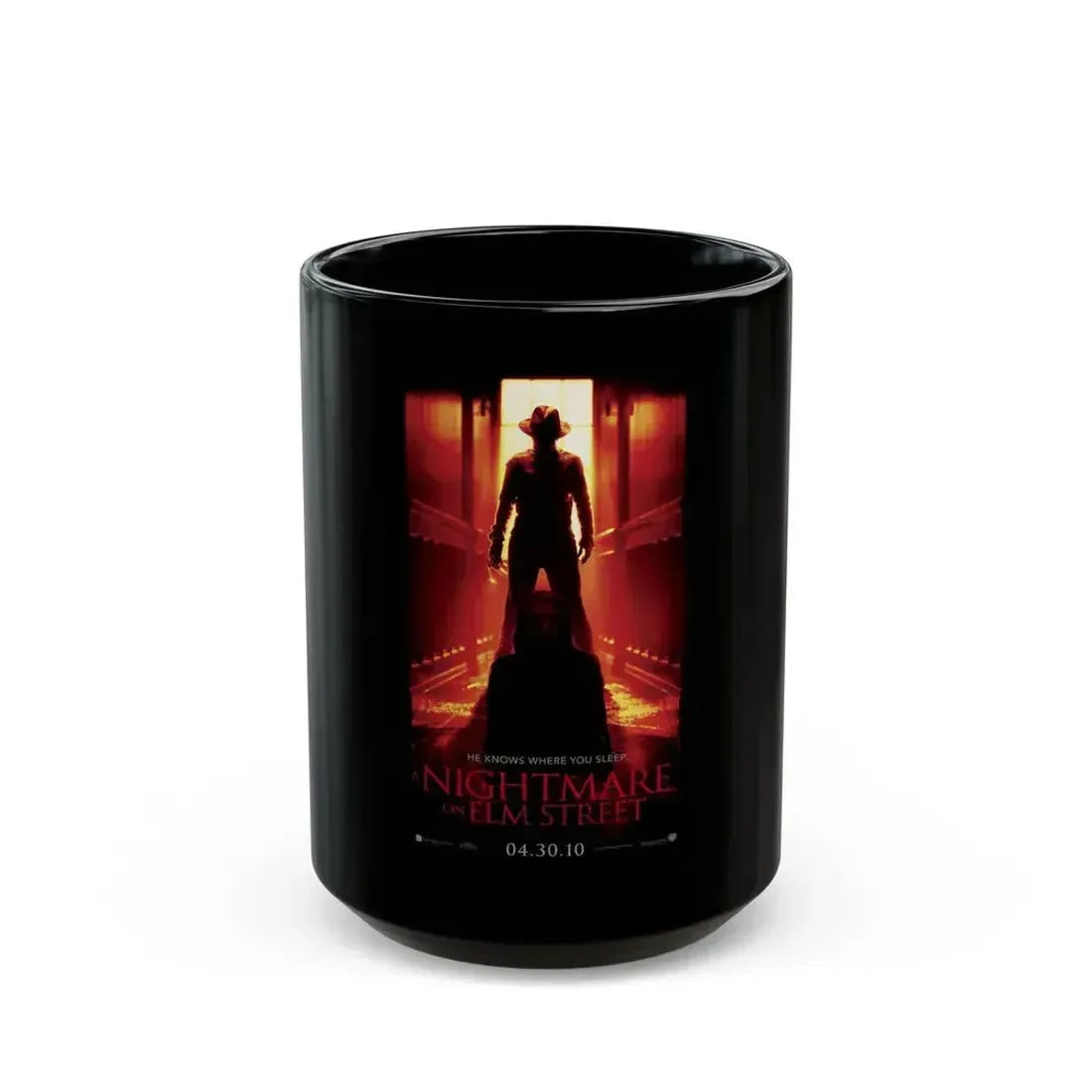 A NIGHTMARE ON ELM STREET (REMAKE TEASER 2) 1984 Movie Poster - Black Coffee Mug 15oz - Go Mug Yourself