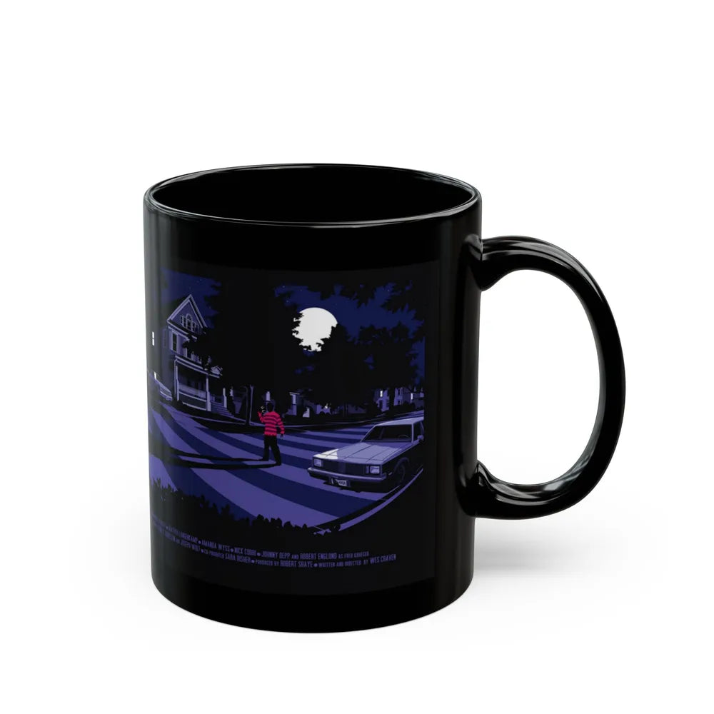 A NIGHTMARE ON ELM STREET (RERELEASE) 1984 Movie Poster - Black Coffee Mug-Go Mug Yourself