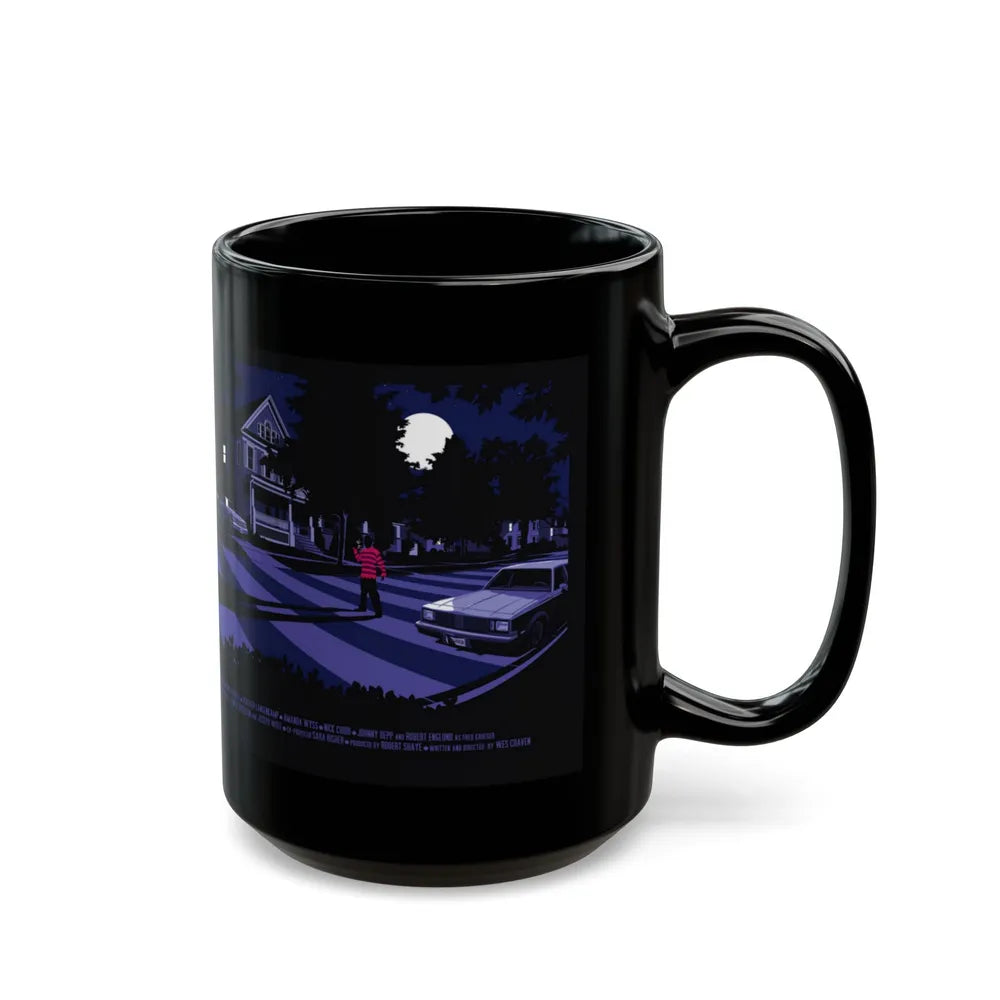 A NIGHTMARE ON ELM STREET (RERELEASE) 1984 Movie Poster - Black Coffee Mug-Go Mug Yourself