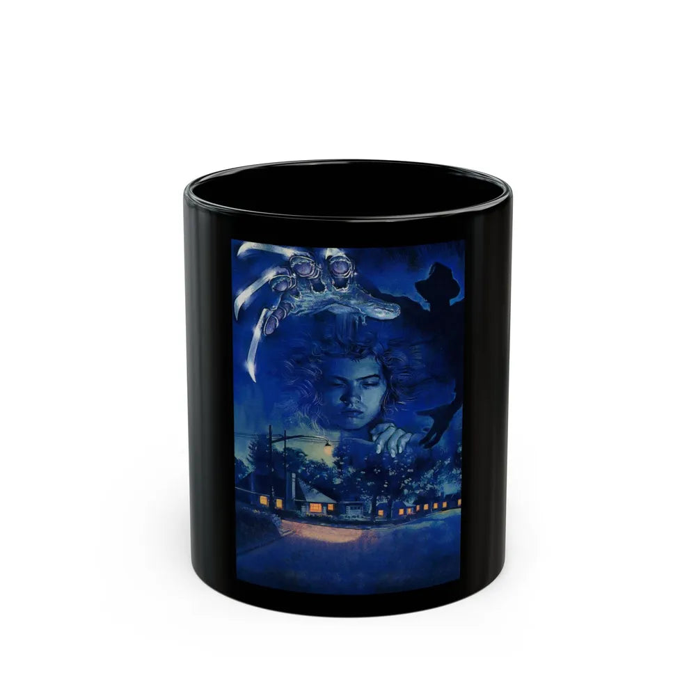 A NIGHTMARE ON ELM STREET (TEXTLESS) 1984 Movie Poster - Black Coffee Mug-11oz-Go Mug Yourself