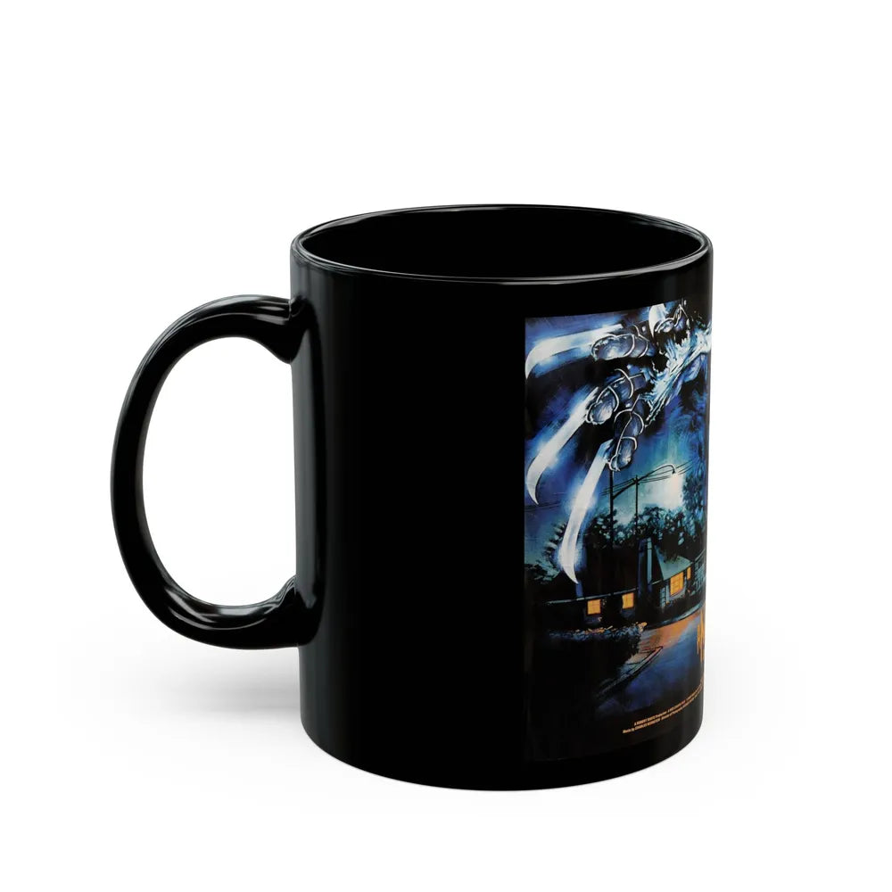 A NIGHTMARE ON ELM STREET (UK) 1984 Movie Poster - Black Coffee Mug-Go Mug Yourself