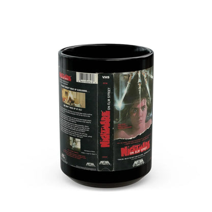 A NIGHTMARE ON ELM STREET (VHS COVER) - Black Coffee Mug-15oz-Go Mug Yourself