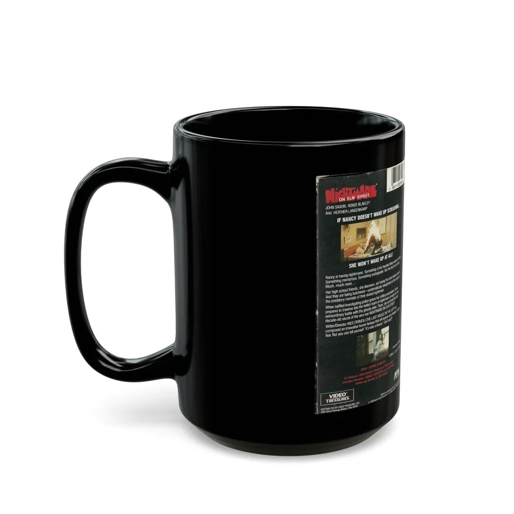 A NIGHTMARE ON ELM STREET (VHS COVER) - Black Coffee Mug-Go Mug Yourself