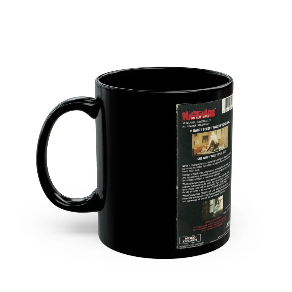 A NIGHTMARE ON ELM STREET (VHS COVER) - Black Coffee Mug-Go Mug Yourself