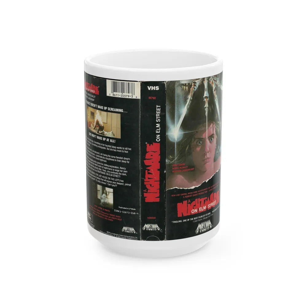 A NIGHTMARE ON ELM STREET (VHS COVER) - White Coffee Mug-15oz-Go Mug Yourself