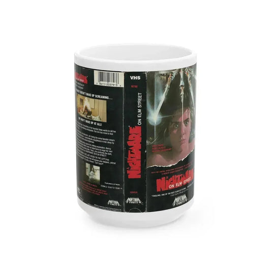 A NIGHTMARE ON ELM STREET (VHS COVER) - White Coffee Mug 15oz - Go Mug Yourself