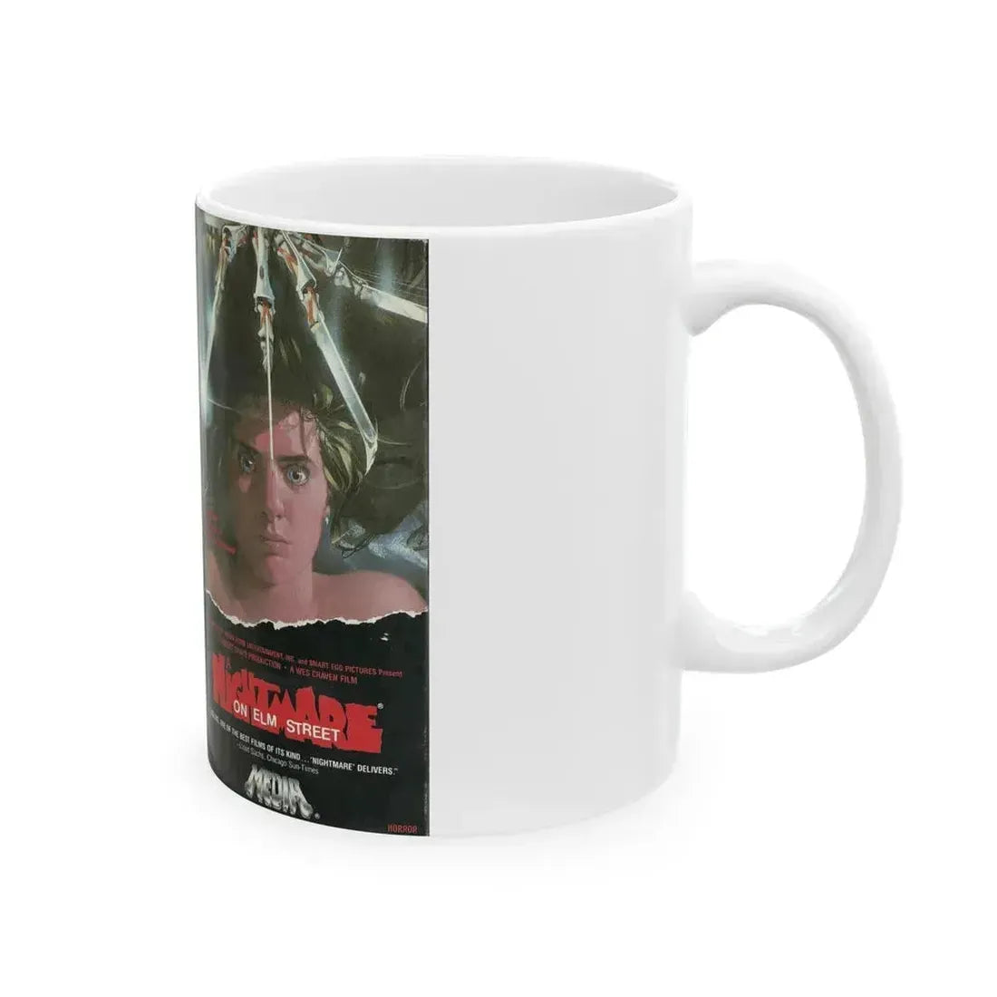 A NIGHTMARE ON ELM STREET (VHS COVER) - White Coffee Mug - Go Mug Yourself