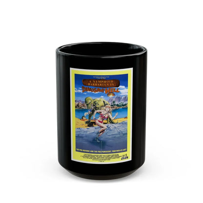 A NYMPHOID BARBARIAN IN DINOSAUR HELL 1990 Movie Poster - Black Coffee Mug-15oz-Go Mug Yourself