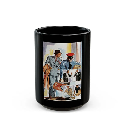 A Page For The European Traveler, Esquire, June 1934 - Black Coffee Mug-15oz-Go Mug Yourself