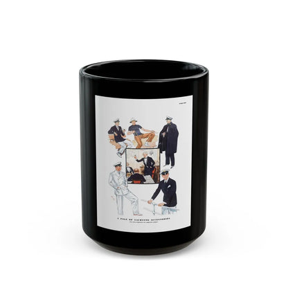 A Page of Yachting Accessories, Esquire, June 1934 - Black Coffee Mug-15oz-Go Mug Yourself