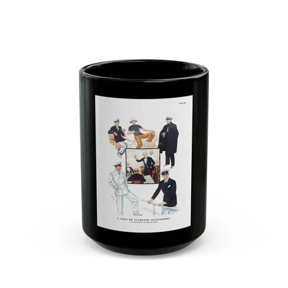 A Page of Yachting Accessories, Esquire, June 1934 - Black Coffee Mug 15oz - Go Mug Yourself