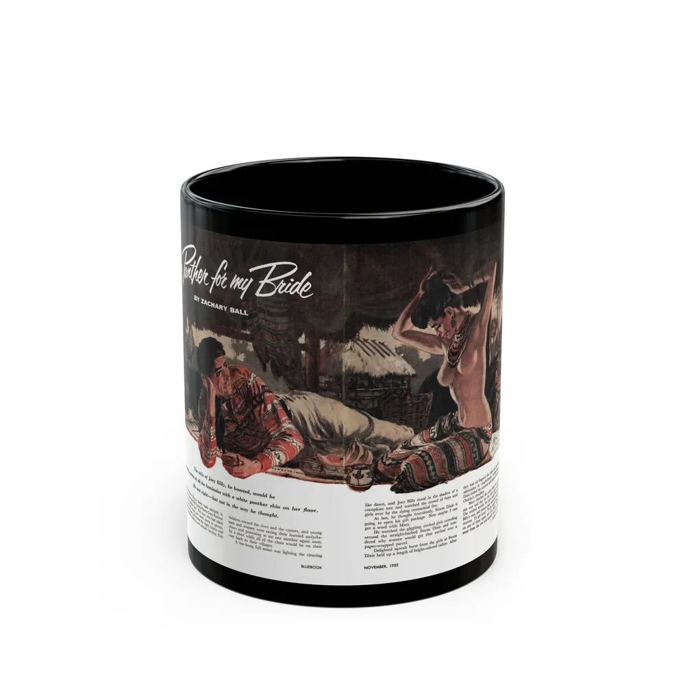 A Panther for My Bride, Bluebook magazine, November 1955 - Black Coffee Mug-11oz-Go Mug Yourself