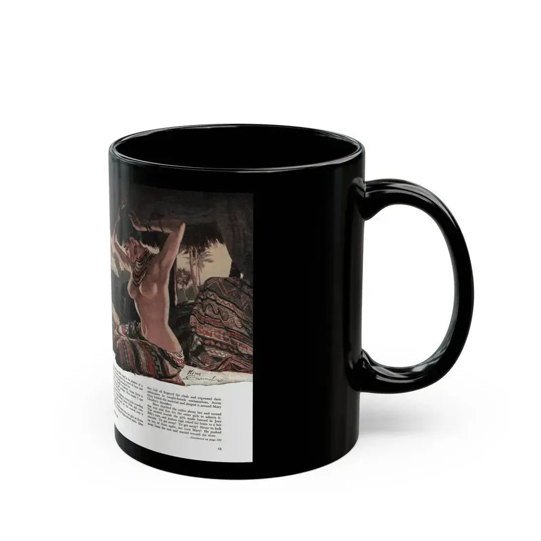 A Panther for My Bride, Bluebook magazine, November 1955 - Black Coffee Mug - Go Mug Yourself
